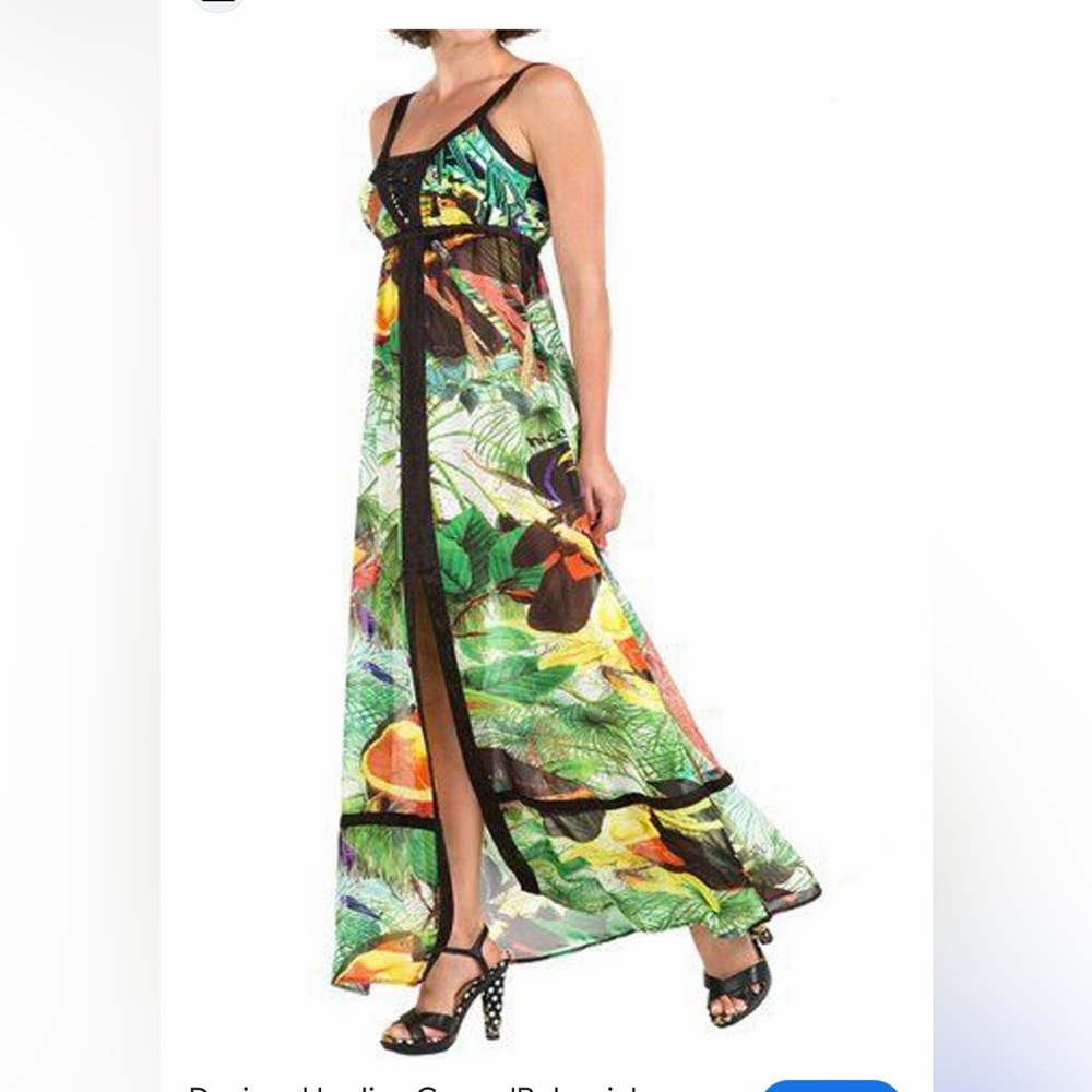 Desigual Multicolor Tropical Maxi Dress